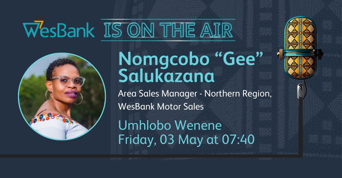 Ukuba uyasokola ukuhambisana nezavenge zakho, i-WesBank ikhona ukukunika uncedo. Joyina uNomgcobo Salukazana kuMhlobo WeneneFm ngo-7:40 kusasa ngomso njengoko ekunika ulwazi ngoncedo onokulufumana kwaWesBank.

#WesBank #Fundimali #CarBuyingTips #WesBankCares #FinancialLiteracy