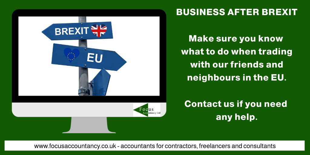 Now that the UK has left the EU, it's important that you know what to do if you're doing business with our friends and neighbours in the EU. Contact us for any help you need, or look at the resources here: focusaccountancy.co.uk/post/business-… #brexit #accountingandaccountants #taxaccountant