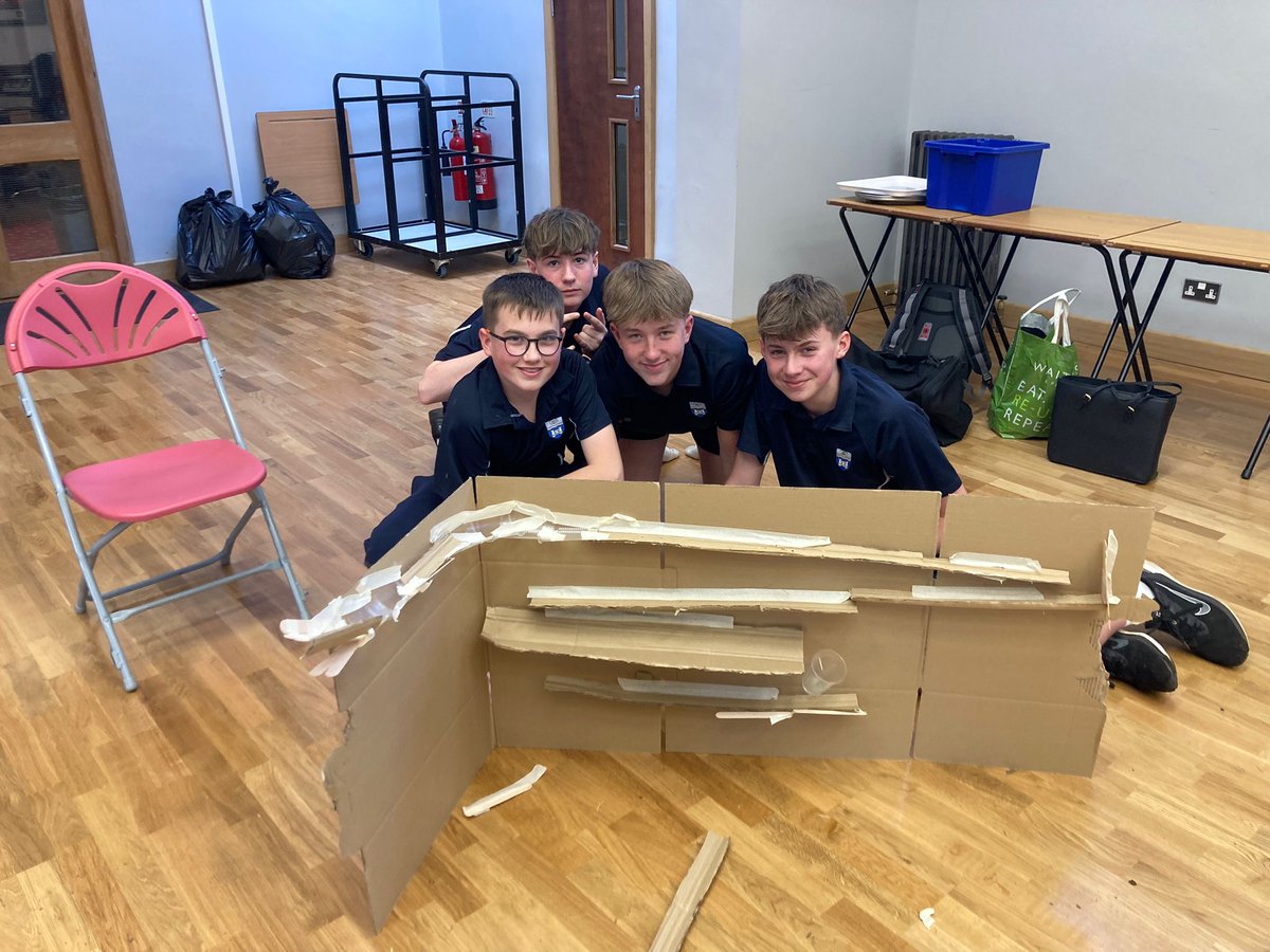 Well done to students @StaffordGrammar who completed 'Run Marble Run' as part of our #NextEngineers events.

Students designed creative marble runs to keep the marble moving as long as possible! We loved this teams positive attitude and their unique take on a marble run 🤩👏