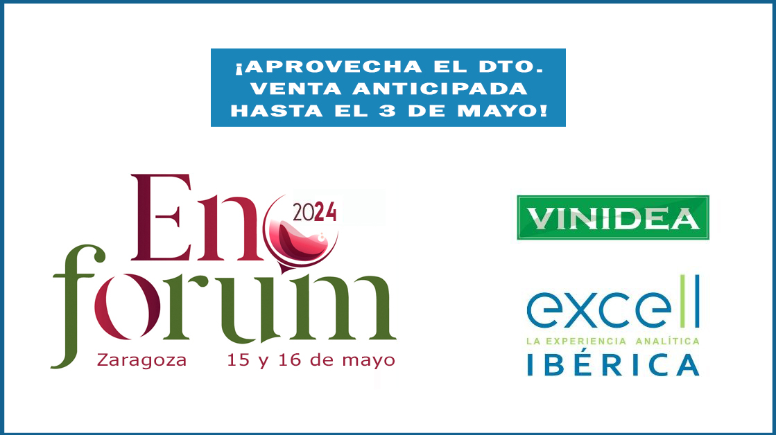 Somos co-organizadores de #Enoforum2024

APROVECHA EL DESCUENTO DE VENTA ANTICIPADA ANTES DEL 3 DE MAYO PARA EL ENCUENTRO MÁS IMPORTANTE DE INNOVACIÓN TECNOLÓGICA VITIVINÍCOLA:

- Tarifa ordinaria: 210€
- Anticipada (hasta el 3 de mayo): 115€

mailchi.mp/99298d027552/e…