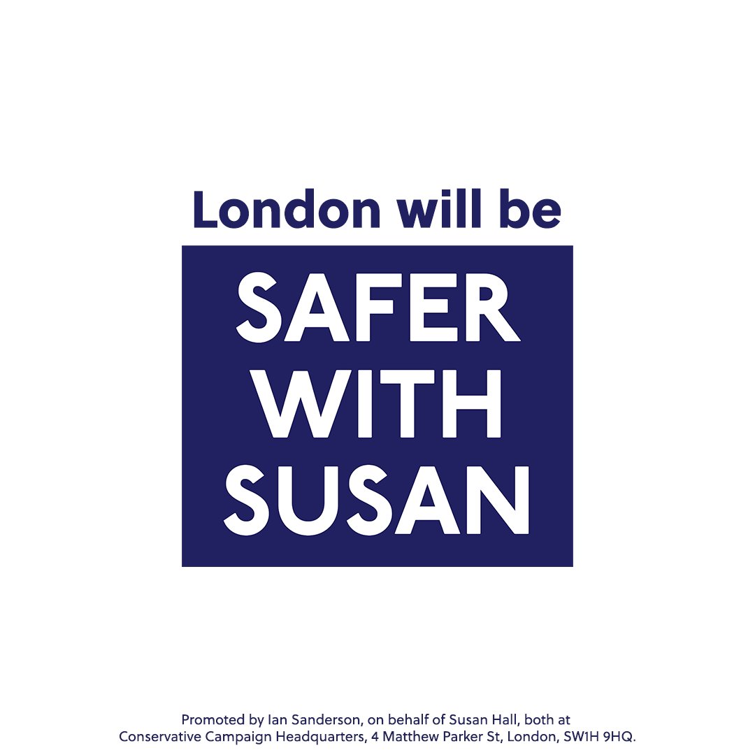 London will be safer with me. Vote before 10pm and bring photo ID.