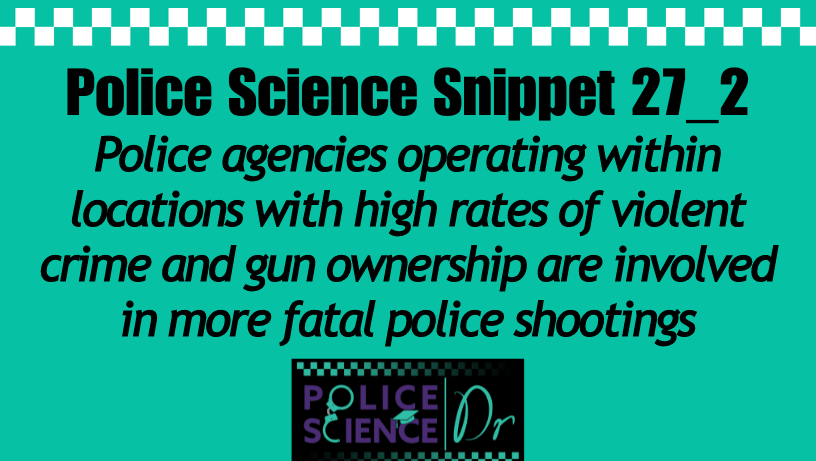 Original article:
tandfonline.com/doi/abs/10.108…  

For more on Police Science, subscribe to the free Police Science Dr email list on PoliceScienceDr.com
 
#PoliceScience #PoliceShootings #CrimeDistribution
