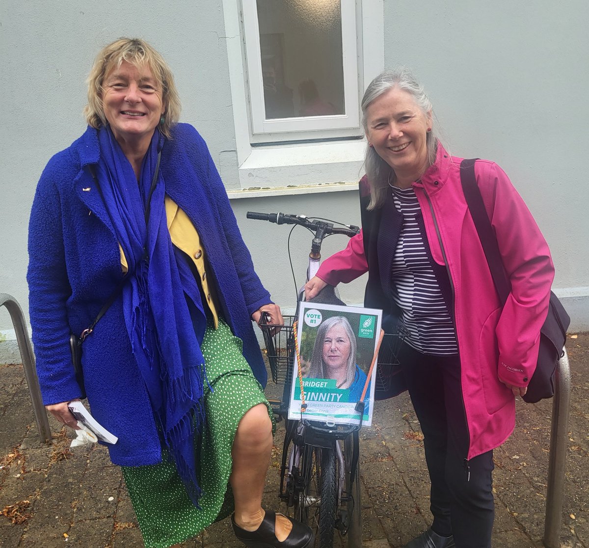 On Your Bike! 😂 @Bridget_GPClare showing how to canvass and campaign on the streets of #Ennis