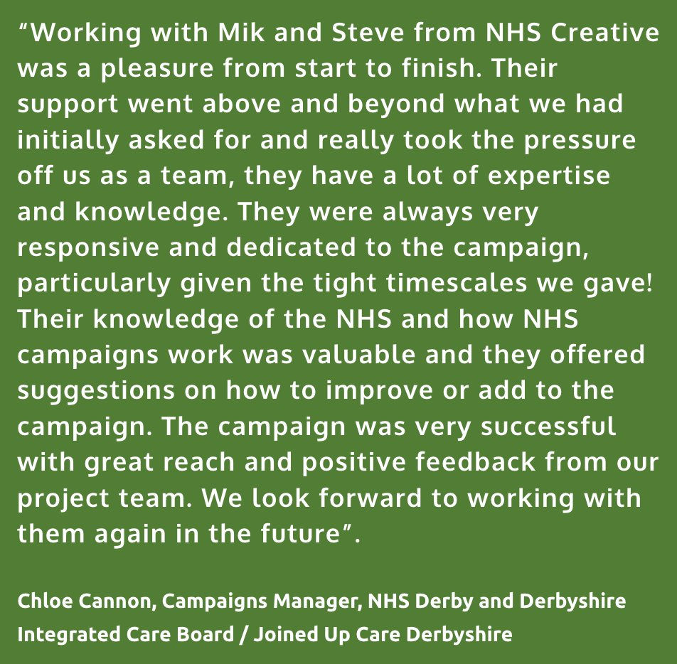 Thank you for the amazing feedback @NHSDDICB 🤩🙏🏽
It was a pleasure supporting you with the Blood Pressure Check campaign @NHSDDICB ❤️🤩

Thank you for the amazing feedback 🤗
#FeedbackFriday #wearenhscreative #healthcaremarketing #marketingagency