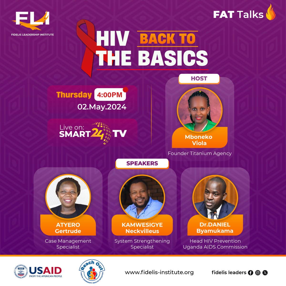 FidelisLeaders's tweet image. 🌟 Happening at 4 PM today! Don&apos;t miss this enlightening conversation! Join us for an engaging and insightful discussion on HIV - Back to Basics on FAT TALKS!

Don&apos;t miss out! Watch on Smart24 TV (DStv ch. 327, GOtv ch. 320) or stream live on YouTube at Smart24 TV.

#FATTALKS