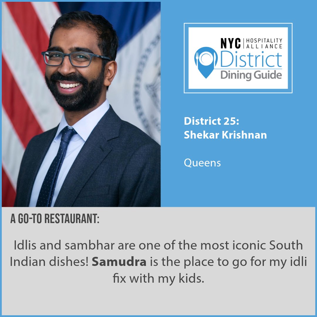 Sounds like I need to visit Samudra Indian Restaurant with my kid. Thanks for the recommendation @voteshekar ! Go to dish? Find out here 👉thenycalliance.org/news-item/dist… NYC Hospitality Alliance District Dining Guide