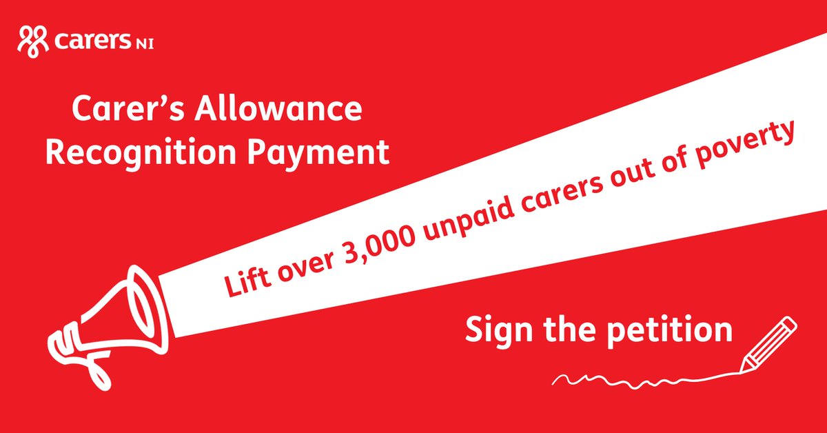 Delivering a Carer's Allowance Recognition Payment would put £540 per year more in the pockets of people who rely on Carer's Allowance in Northern Ireland. ✍️ Sign our petition and tell @CommunitiesNI that this policy needs to be a priority: forms.office.com/Pages/Response…
