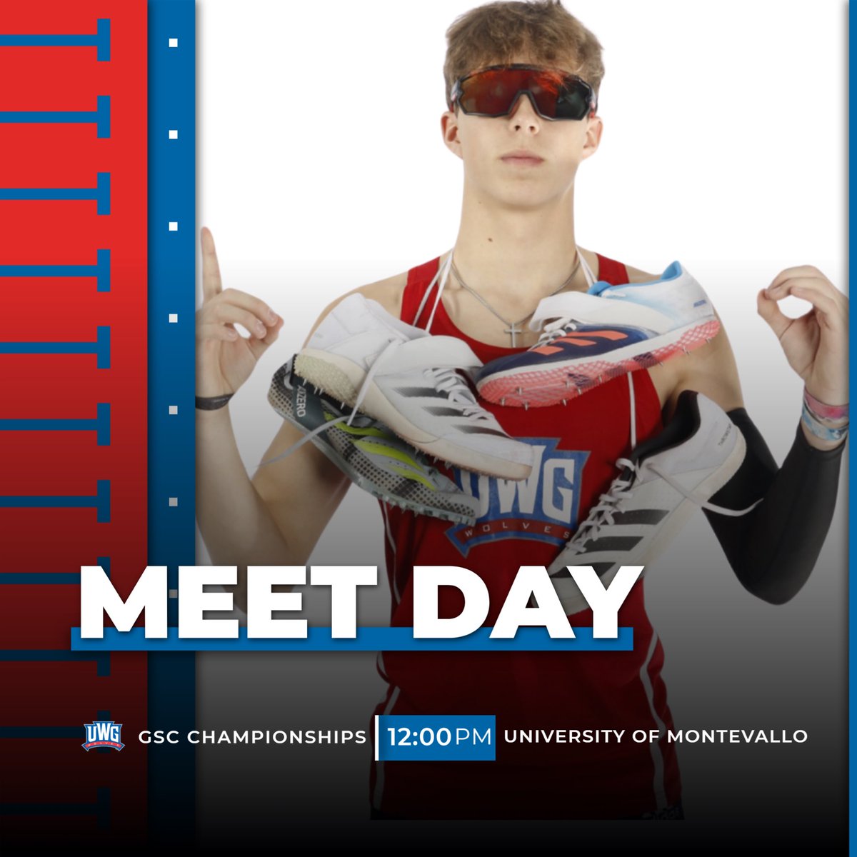 Day one of the GSC Championships is here! 🐺🏆 🛤️: GSC Championships ⌚️: 12:00 PM 📍: Montevallo, Alabama 📊: live.xpresstiming.com/meets/36288 📺: flosports.link/48GDq6V #WeRunTogether