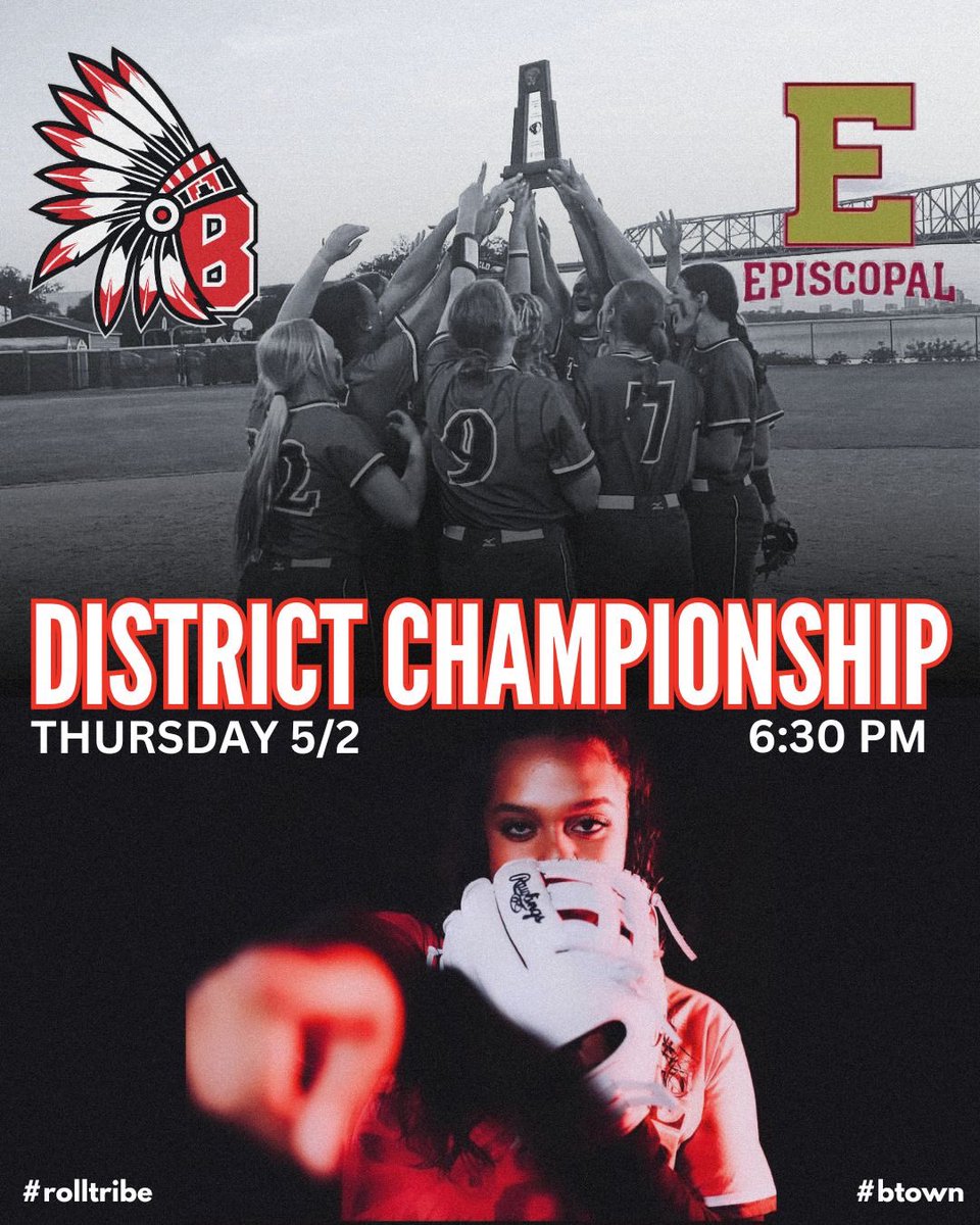Bolles ✅
West Nassau ✅
Episcopal 🔜
Tonight at Episcopal your Varsity Softball squad tries to continue their streak at District Titles! 🏆
#RollTribe