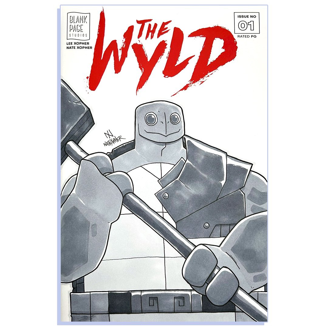 Tekos is a gentle giant and the next character to be featured on a sketch cover. This is original art drawn right onto a blank cover of THE WYLD. There’s only one so be sure to claim it while you can!

kickstarter.com/projects/leexo…

#thewyldcomic #indiecomics #Kickstarter