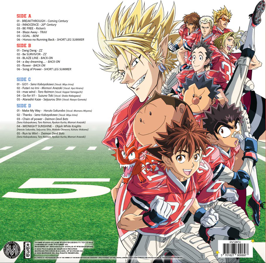 Eyeshield 21 limited vinyl arrives on September 6th, 2024 to kickstart the new @nfl season 🏈 Pre-order your copy now! microidsrecords.com/products/92448…