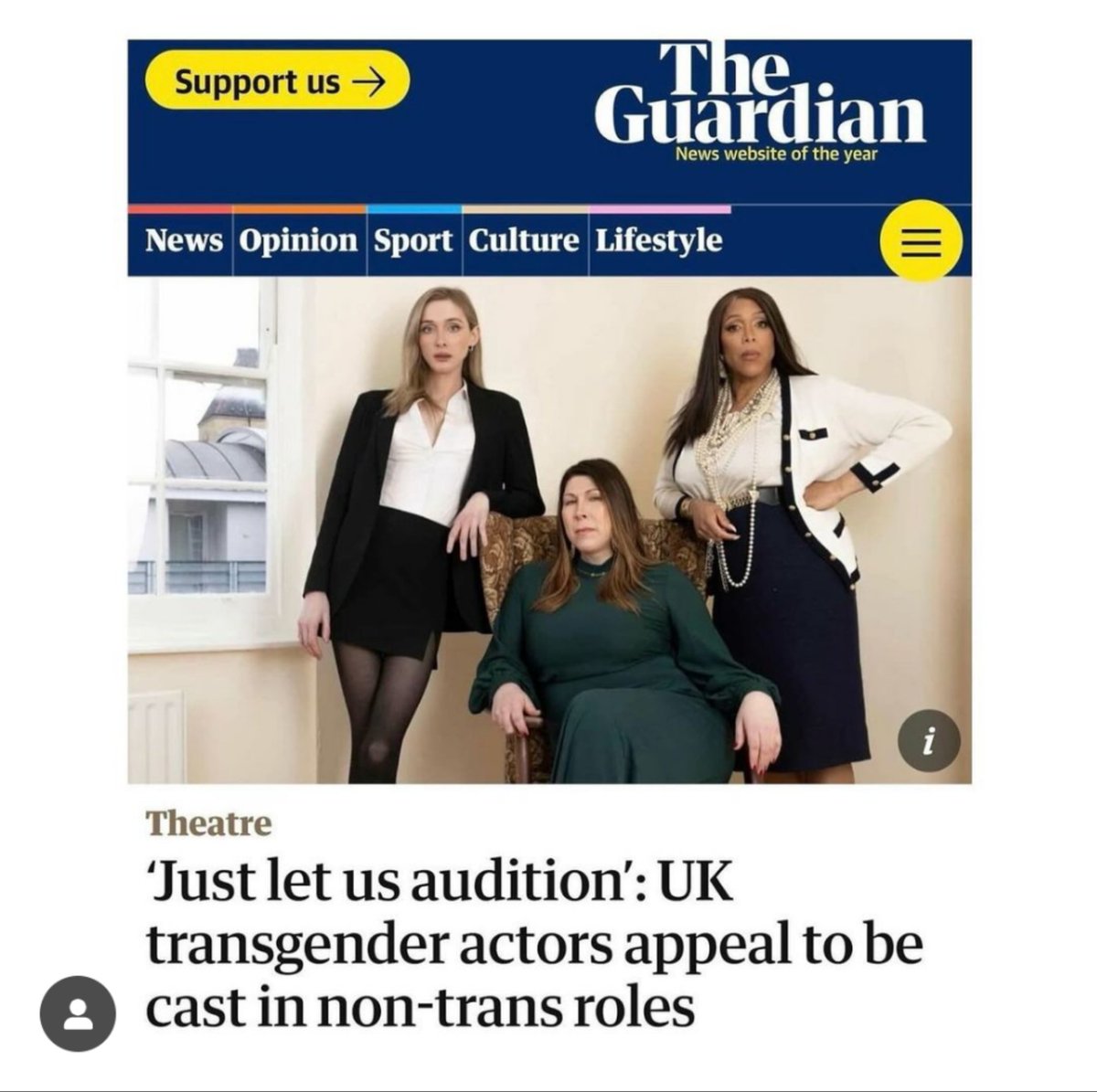 This is a really important issue I'm sick & tired of the industry treating trans actors as gimmick casting while gatekeeping literally every role that's not a tickboxing exercise I don't want any more 'hate crime victim 3' or 'baby tran's first dress' roles. I want Lady Macbeth