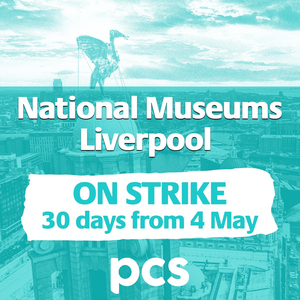 PCS members working for NML start 30 days of strike action on Saturday 4 May, continuing on weekends and the half-term holiday. They've already been on strike for 8 weeks. pcs.org.uk/news-events/ne… #PCSonStrike #solidarity