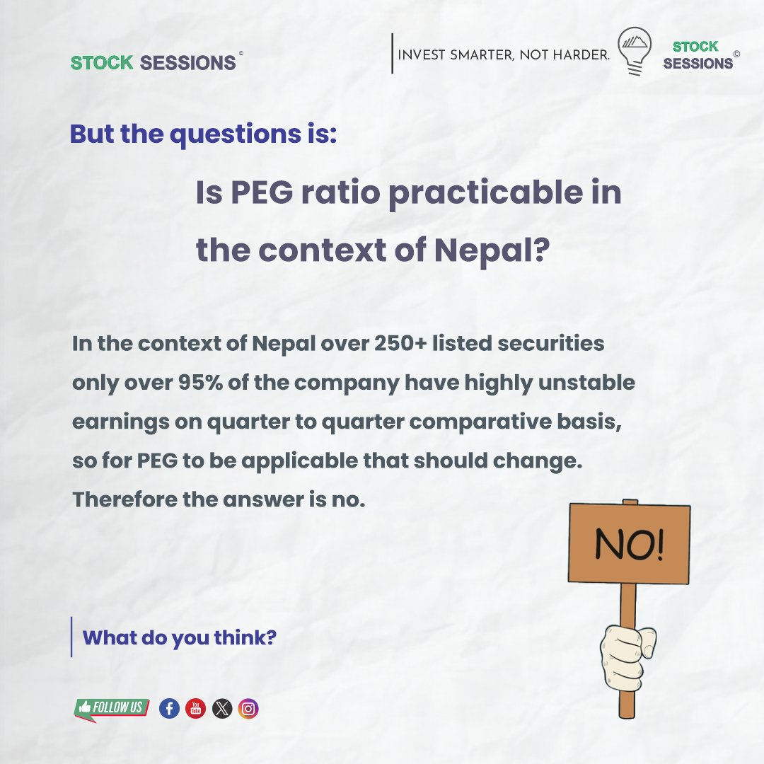 Is PEG practicable in the context of Nepal? [5/5]
#stocksessions #NEPSE
