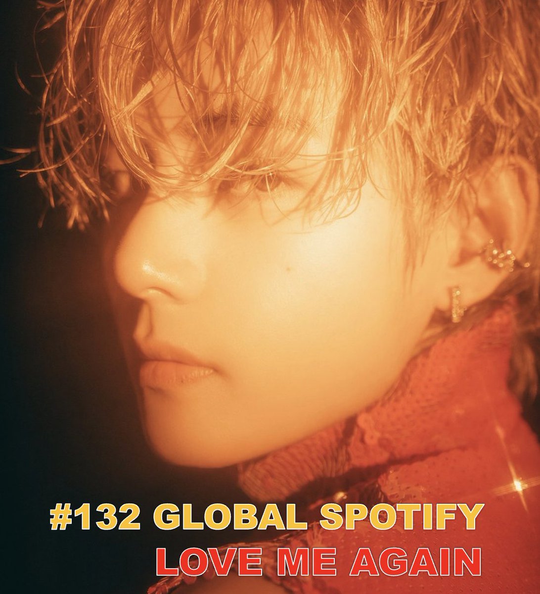 #Taehyung's ‘Love Me Again’ rockets #169-132 on the Global Spotify chart, scoring another 1.49 MILLION streams!👏🚀1⃣3⃣2⃣ 🌎🎧📈👑❤️‍🔥💜

#LoveMeAgain 
#V #BTS
