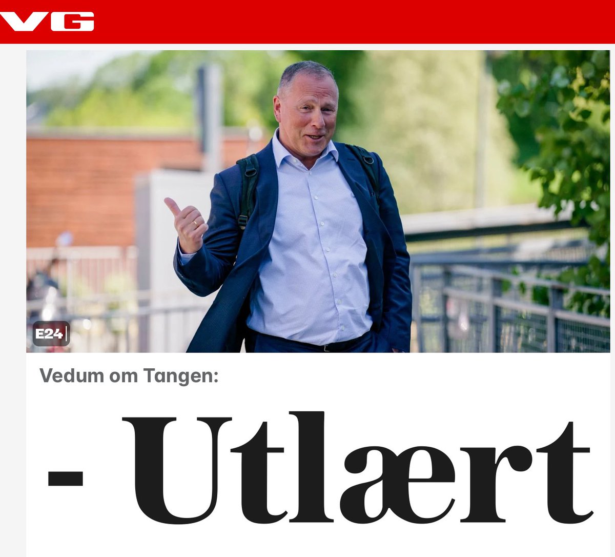 DET SAMME kan man kanskje ikke si om finansministeren! 🧐