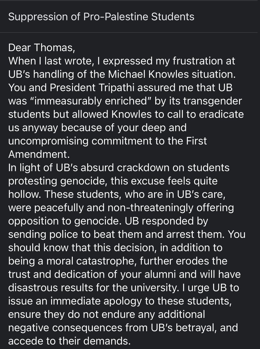 I know I’m not the only UB alum disgusted by this. If you want to let UB know, send them an email at ub-alumni @ buffalo . edu (no spaces.) Here’s mine