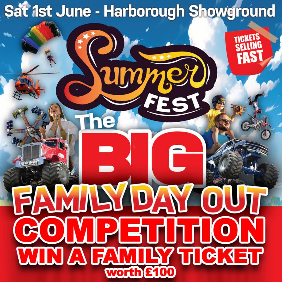 🚨👩‍👩‍👦‍👦 COMPETITION TIME 👩‍👩‍👦‍👦🚨 WIN A FAMILY TICKET TO 'SummerFest - The BIG Family Day Out' Worth £100 We have 2 sets of tickets to give away for this fantastic day out! Simply COMMENT on this post & SHARE on your feed Winners ...
