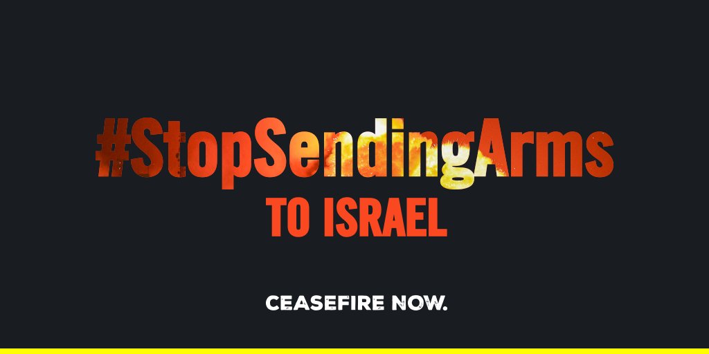 #Israël #Gaza Sans arrêt des transferts d'armes, pas de cessez-le-feu. Sans arrêt des transferts d'armes, pas d'aide humanitaire acheminée. Sans arrêt des transferts d'armes, pas de protection des civil·es. #StopSendingArms