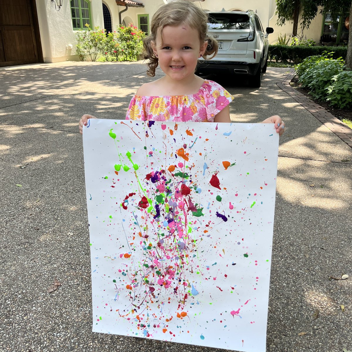 Kindergarteners in Camp
GEM (Girls Excelling in Math) created splatter art in the spirit of Jackson Pollock, and then counted colors and compared which colors were used the most and the least.
#Math+Art=Fun #mathgoggles
#JacksonPollock