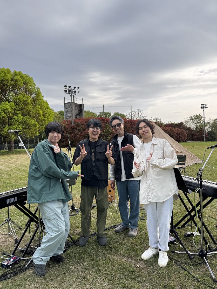 来週5月6日（月）18：00〜‼️ Omoinotake「心音」をアコースティックライブでお届け✨ 🥁出演🎹 #伊地知潔×#井上竜馬×#藤井怜央 MC:#阿諏訪泰義 お楽しみに✨ SNSフォロー、チャンネル登録もよろしくお願い致します🎵 Youtubeチャンネル⬇️ youtube.com/@wildstock3034 🏕️#WildStock🏕️