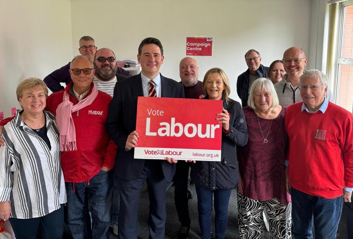 Clare Williams and Joe Dancey campaigning, in Stockton West, for Chris McEwan for Tees Valley Mayor and Matt Storey for Cleveland Police and Crome Commissioner #makeyourvotecount