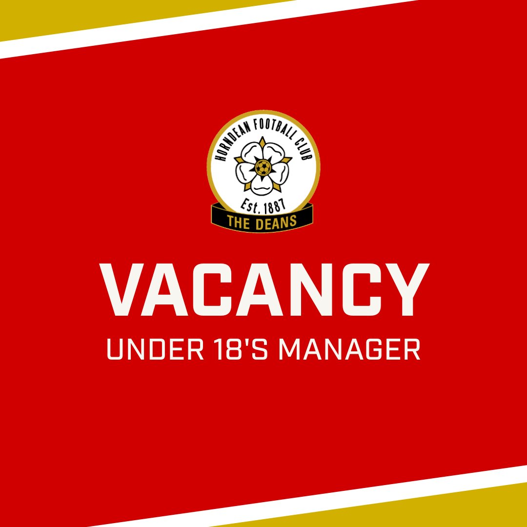 👤 VACANCY: UNDER 18'S MANAGER We are looking for an under 18's manager for the upcoming season. Applicants must have appropriate qualifications and proven experience in the development of young players. 📩 If interested please email your CV to mick.catlin@gable.co.uk #UTD