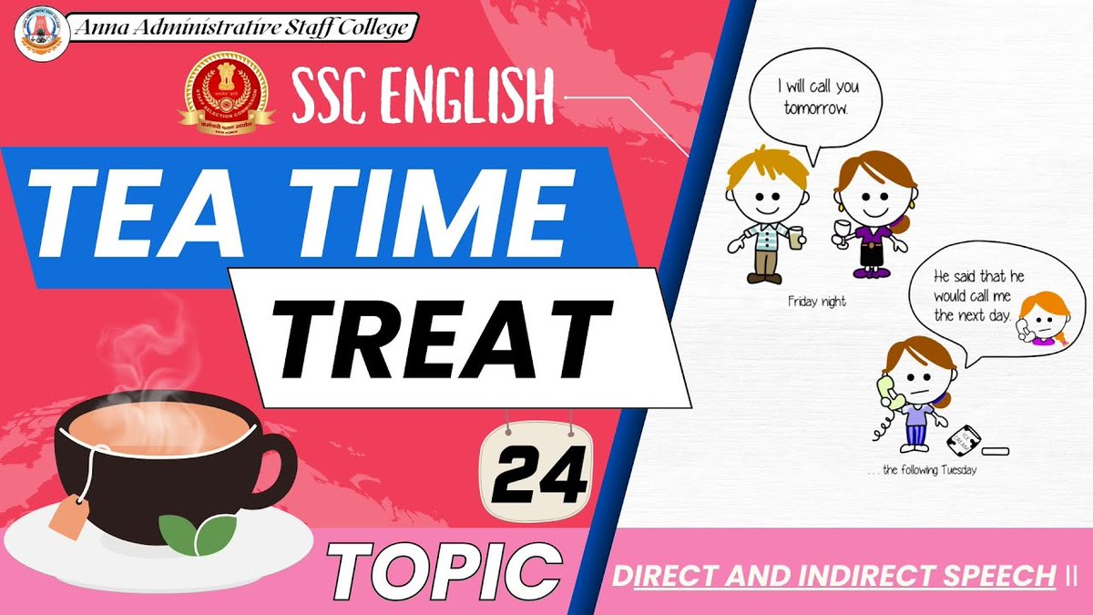 SSC English - Tea Time Treat 💯 youtu.be/a4CpXdyWFTo