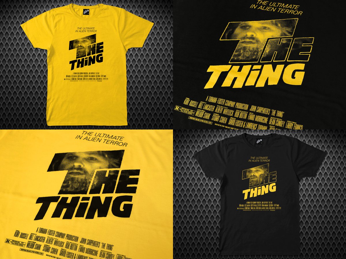 Introducing our latest T-shirt design, a fusion of two timeless classics: Saul Bass's iconic poster for 'The Shining' meets John Carpenter's 'The Thing'. > biturl.top/bmQZvq 

#TheShining #TheThing #SaulBass #KurtRussell #JackNicholson #JohnCarpenter #StanleyKubrick