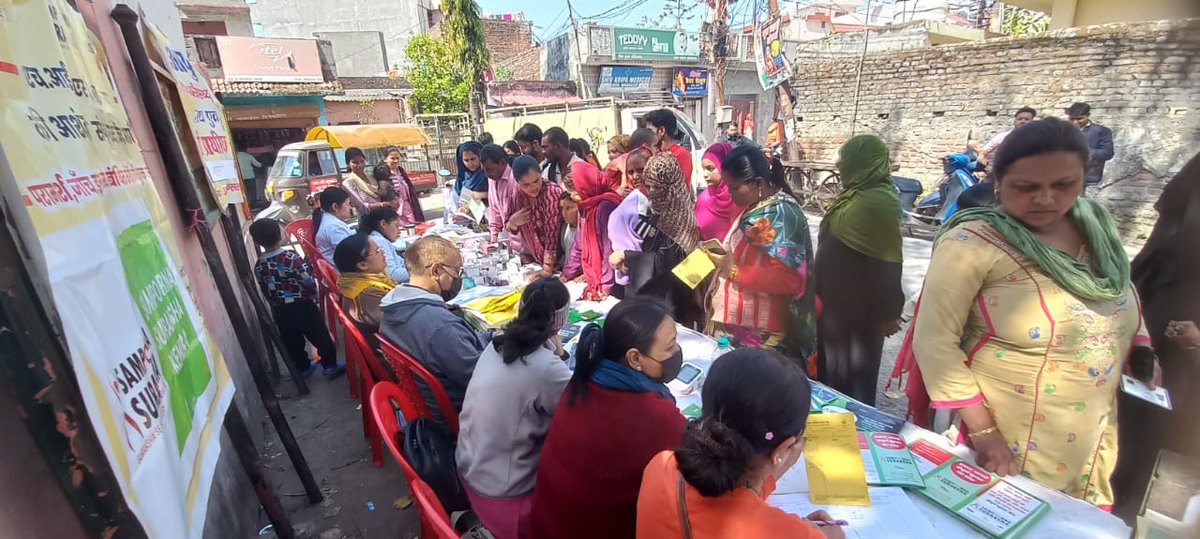 Uttarakhand State AIDS Control Society under Sampoorna Suraksha Kendra (SSK) Campaign conducted a Health camp activity on 1st May 2024 on occasion of International Labour Day at Brahampiri Patel Nagar area
