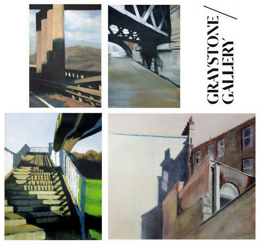 FINAL 10 DAYS @Grayst_Gallery Spring Exhibition! 12 April - 12 May 4 by me : Bypass | Span : 30x20cm Footbridge | Prophecy : 40x30cm & 60x71cm graystonegallery.com/artists/86-lin… : @OwnartScheme | @Artsy #Stockbridge #Edinburgh #Scotland #art #painting #cityscape #infrastructure