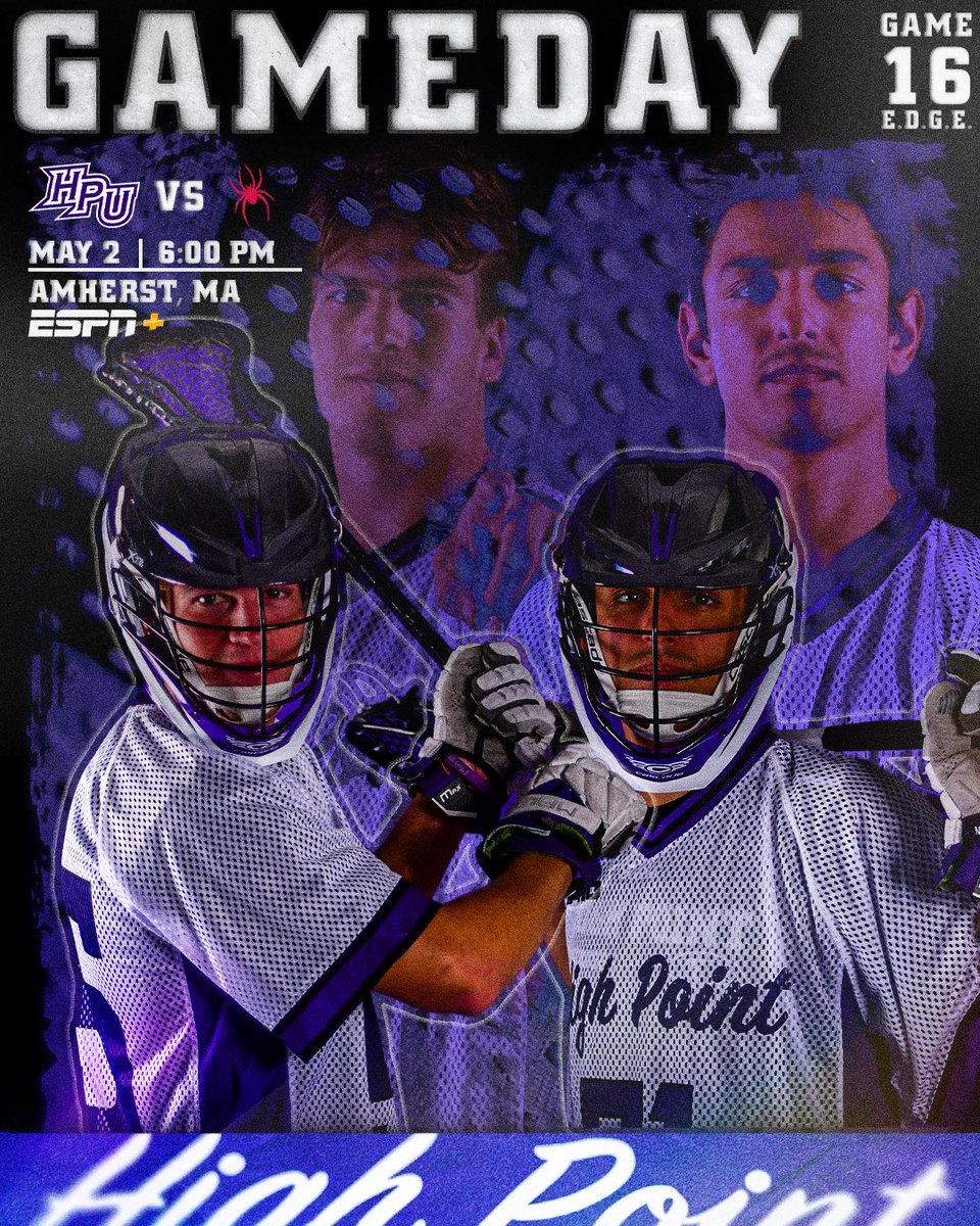 Time to do work in the A10 semis 😤 🆚 No.18 Richmond 📍 Amherst, Mass. 🕕 6:00 p.m. 📊 tinyurl.com/ms45nfsw 🖥 tinyurl.com/2bt36sun #GoHPU X #A10MLAX