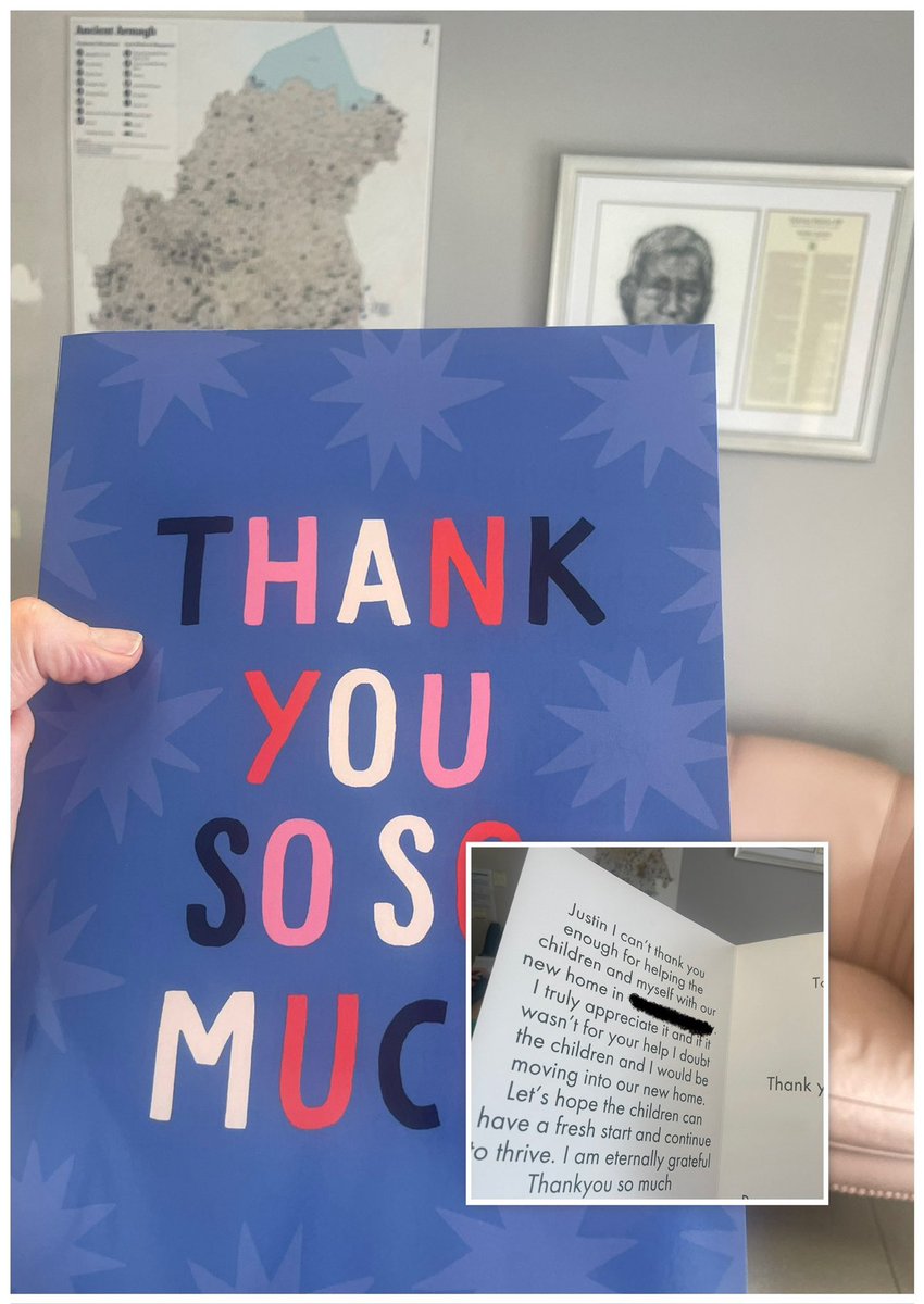 📩 It’s always nice to be thanked. The lovely card we received brought genuine joy to my team having worked hard to help a family get the life they deserve. #NewBeginnings🏡💖