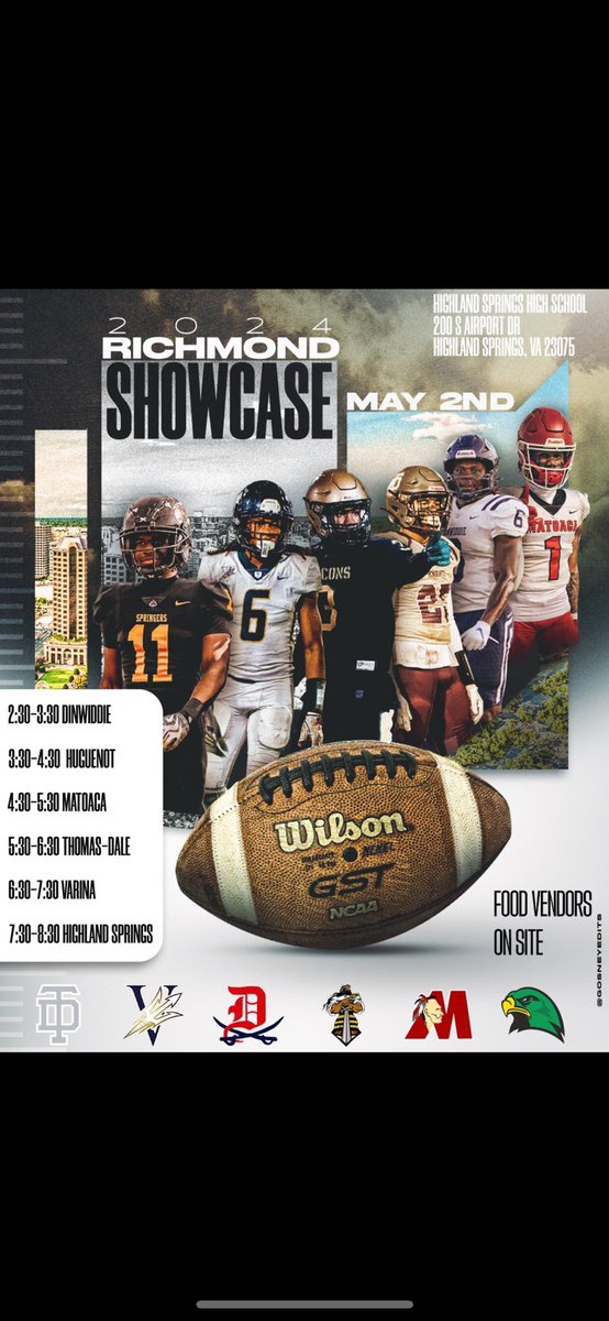 I will be attending the Richmond Showcase May 2nd from 4:30-5:30, college coaches are welcomed to watch. #warriorpride