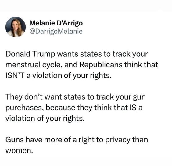 This not just a women's issue. Every American should be concerned about republican continued dominance in Congress. They are targeting our freedoms. They already are constantly looking for ways limit our votes.