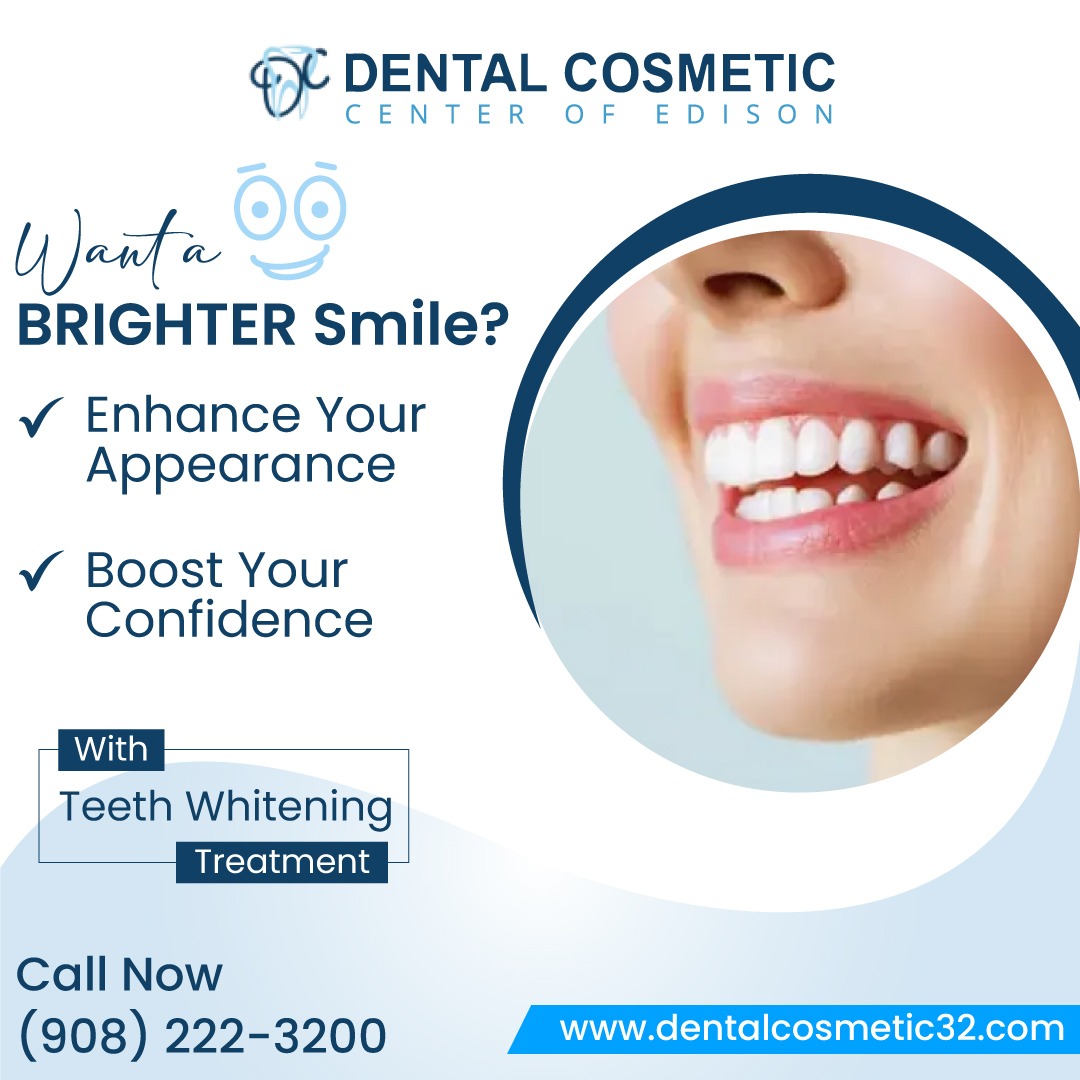 Enhance your appearance and boost your confidence with Teeth Whitening Treatment.

#dentalcosmetic #TeethWhiteningTreatment #WhiteningConfidence #BrightSmiles #TeethSensitivity #FactsOnSmiles #SmileBrighter #DentalTruths #TeethCare #HealthySmiles