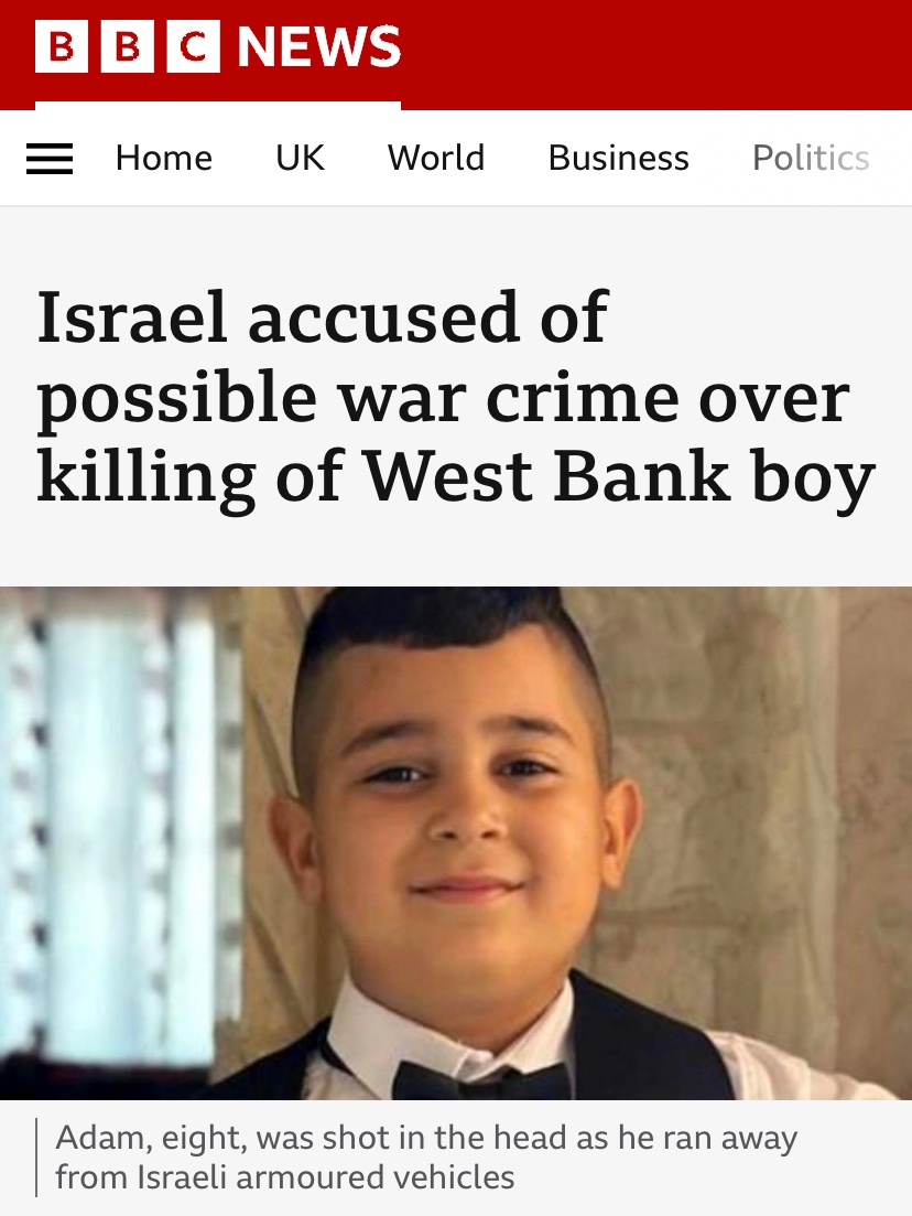 I had to double take when I saw that @BBCNews is finally reporting Israeli war crimes after *checks notes* over six months of continual war crimes