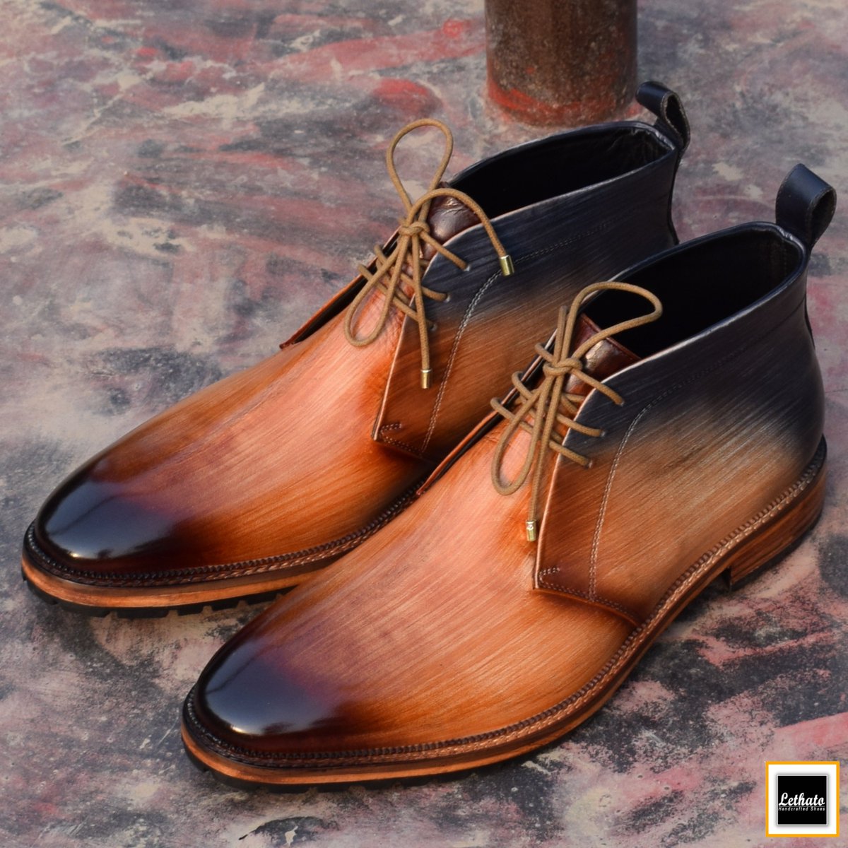 Step up your fashion game with the CLASSIC CHUKKA BOOTS - TAN by Lethato. Timeless elegance meets versatility in these sophisticated boots that elevate any outfit. . . . #formalshoesformen #italianleathershoes #blakestitch #casualboots #bootscollection #mensboots #lethatoshoes