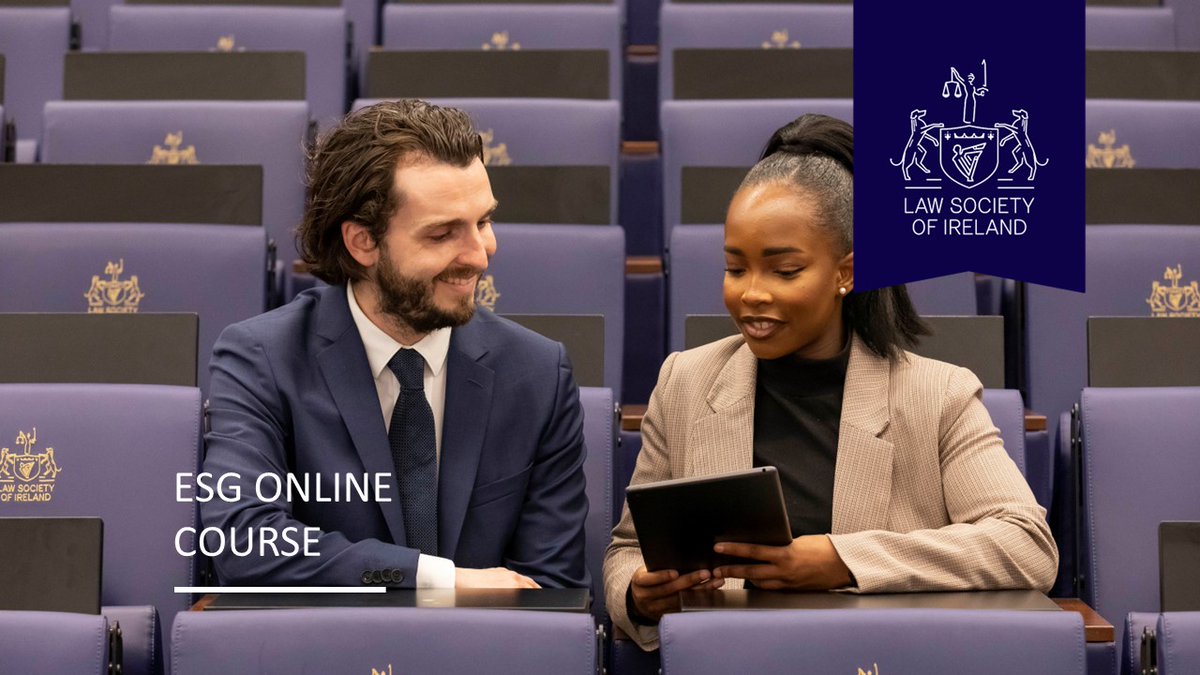 Registration is now open for the 2024 Massive Open Online Course (MOOC) Starting on 11 June, this course provides a comprehensive guide to the evolving legal landscape of #Environmental, #Social & #Governance (#ESG) issues. Learn more and register here: mooc2024.lawsociety.ie