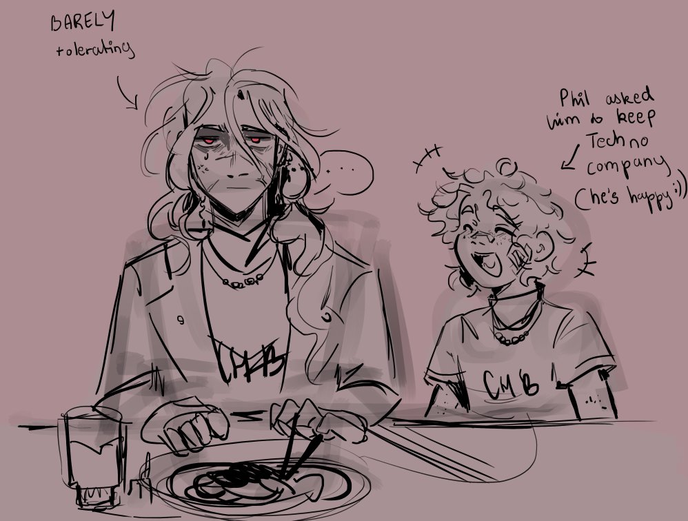 [Percy Jackson AU] Tommy and Techno's first meeting :)  Phil takes Chiron's place