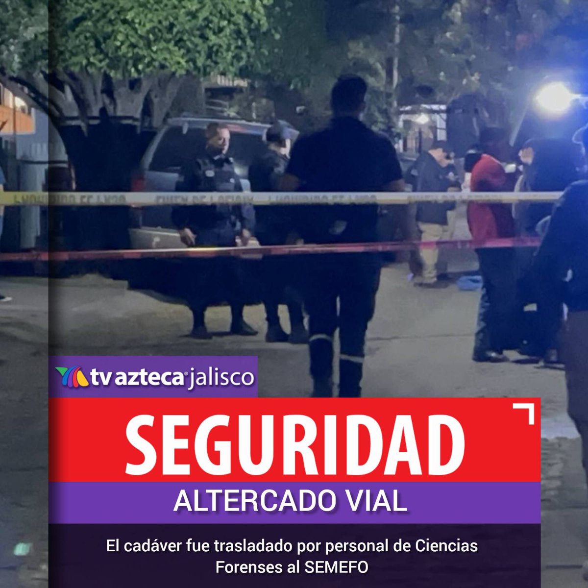 🔴#SEGURIDAD A consecuencia de un altercado vial, un hombre fue asesinado a balazos sobre la calle Usumacinta y Valle de Yaqui en la Col. Jardines del Valle en Zapopan. Con información: @Renee_Hdez