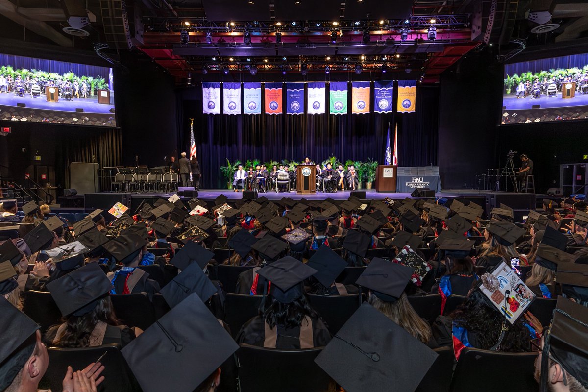 This morning, @FloridaAtlantic will begin celebrating its largest graduating class in University history as 3,600 students receive degrees during seven commencement ceremonies on the Boca Raton campus. Congratulations, Class of 2024! #FAUgrad 🎓➡️ bit.ly/4doMwYm