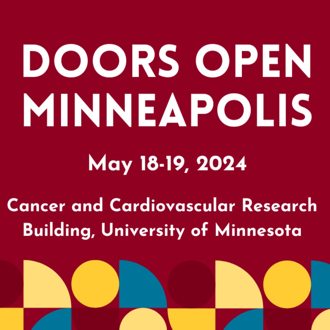 Here is great opportunity a behind-the-scenes look at @UMNCancer on May 18-19 from 10 a.m. to 5 p.m. Learn more: cancer.umn.edu/events/doors-o….

 #MasonicCancerCenter #CancerResearch