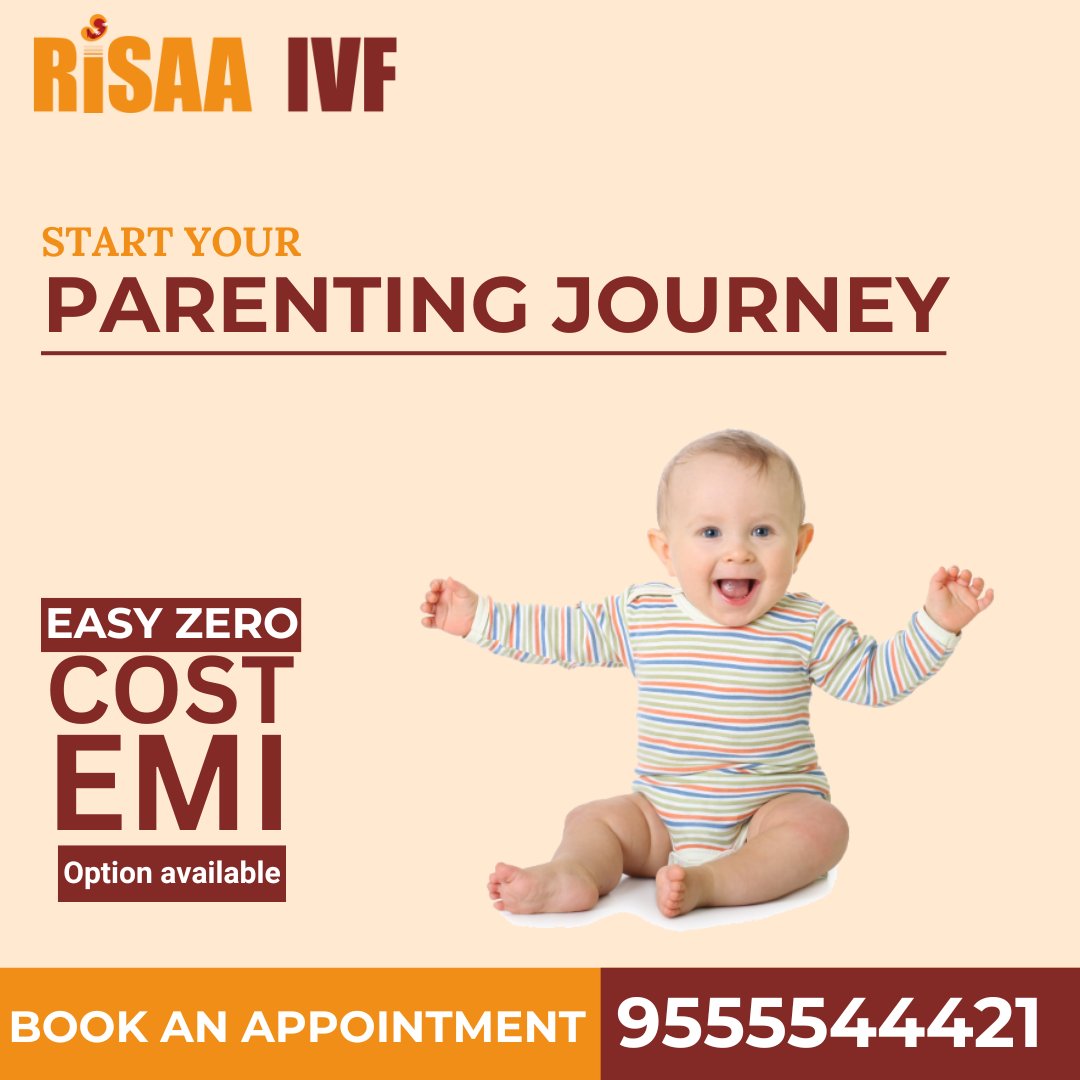 'Starting your journey to parenthood just got easier with RISAA IVF!  Now offering Cost EMI options, because your dream of having a baby shouldn't be hindered by financial concerns. Reach out today and take the first step towards building your family without breaking the bank.