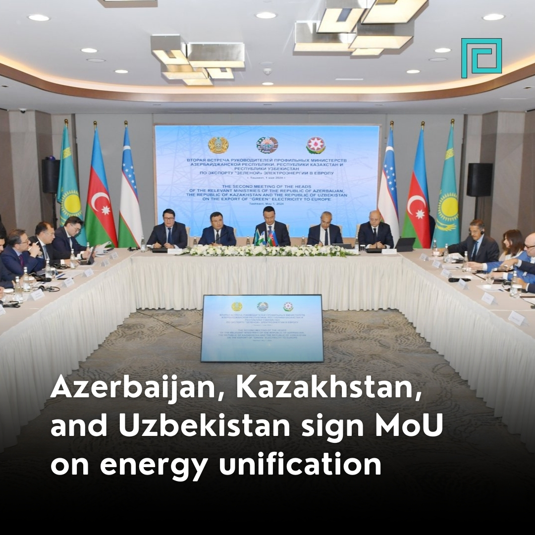 On 1 May, the energy and economy ministers of Azerbaijan, Kazakhstan, and Uzbekistan signed a Memorandum of Understanding on unifying their energy systems. This will reportedly enable cooperation on green energy and the organization of exports to Europe.