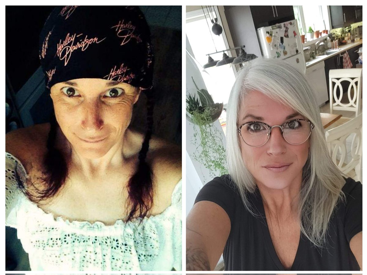 What defeating alchoolism looks like... photos are nine years appart...  29 years of alchoolism almost ruined my life...! Life gave me a second chance and it has made me stronger and so much wiser...🥰🥰🥰 #Survivor #sobriety #alcoholawareness