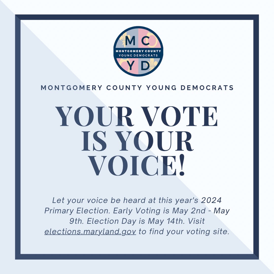 Today marks the first day of Early Voting for the 2024 Primary Election! 🗳️ There are many important federal, state, and local elections on this year’s ballot that will determine the future of our county. Find your voting site at elections.maryland.gov. #EarlyVoting #MakeAPlan