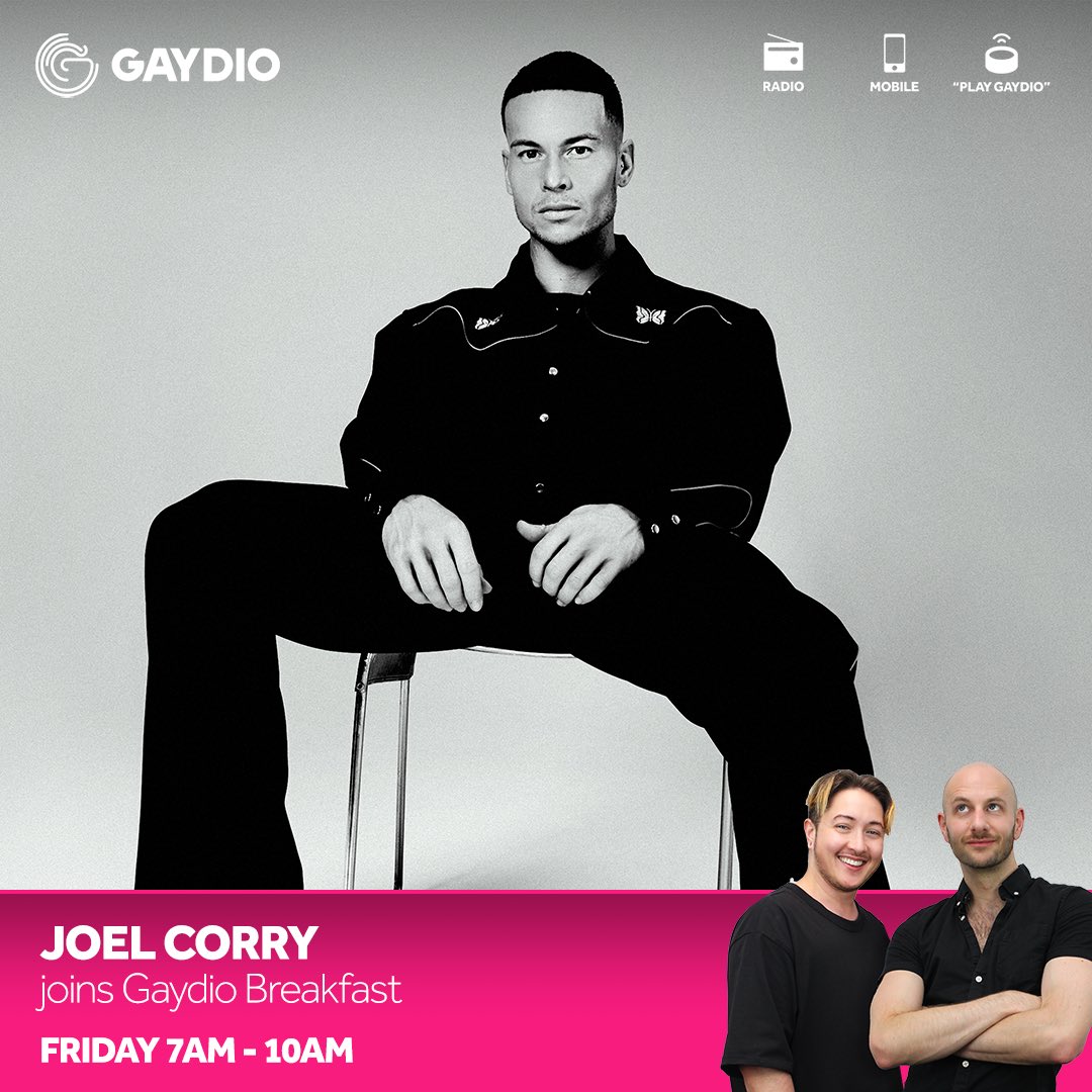 Lord of the dance bangers @JoelCorry joins Gaydio Breakfast with Paris & Dave Friday morning from 7am 🙌