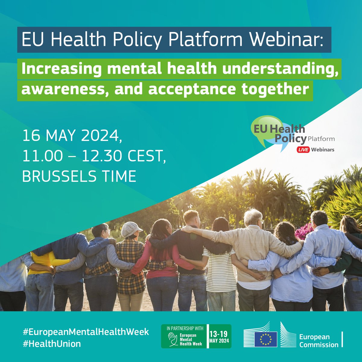 It's ok not to be ok. 
🧠To mark the #EuropeanMentalHealthWeek, we are hosting an #EUHPP webinar to learn about the power of collaboration & co-creation when it comes to #mentalhealth.
Register here👉 europa.eu/!TCkxpV
#HealthUnion #BetterTogether