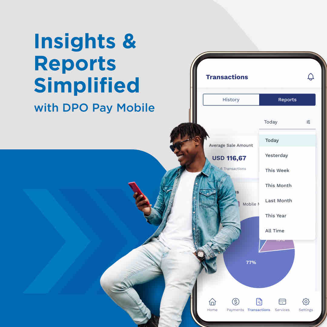 With DPO Pay Mobile, you can easily manage your transactions and generate reports on the go. Simplify your business operations wherever you are. #DPOPaybyNetwork #DPOPayMobile #SeamlessTransactions #SmartReporting